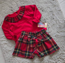 Load image into Gallery viewer, Red Tartan Short Set
