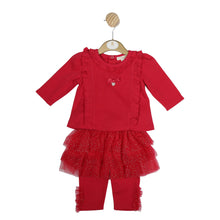 Load image into Gallery viewer, Mintini Red Frills Two Piece Tutu Set
