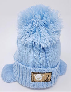 Teddy Bear Fleece Lined Knitted Hat