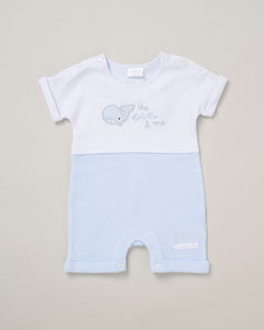 Whale Waffle Romper and Hat Set