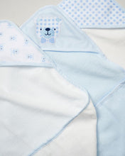 Load image into Gallery viewer, Blue Bear Hooded Towel Set
