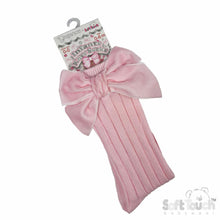 Load image into Gallery viewer, Pink Velvet Bow Sock
