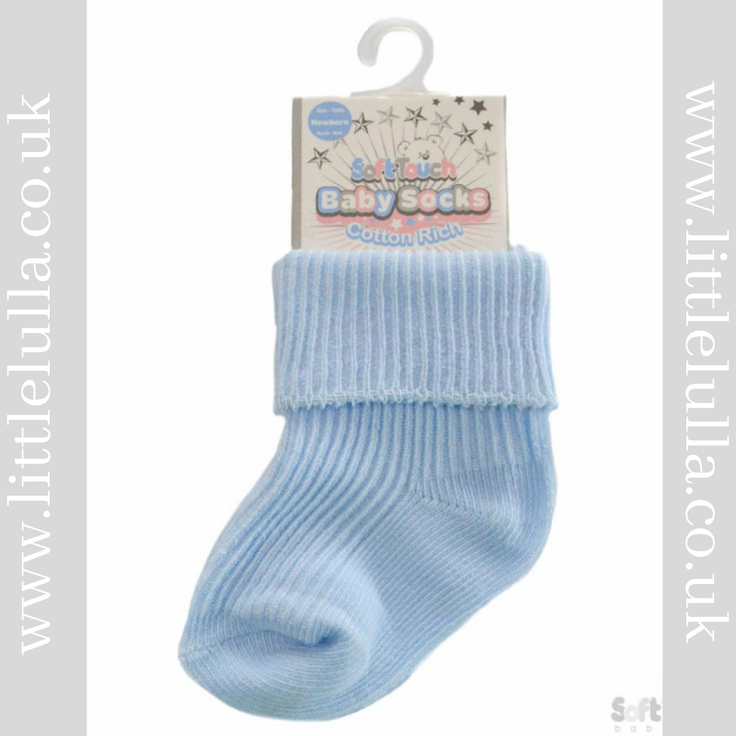 Blue Newborn Socks