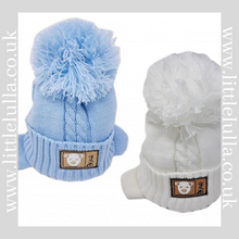 Load image into Gallery viewer, Teddy Bear Fleece Lined Knitted Hat
