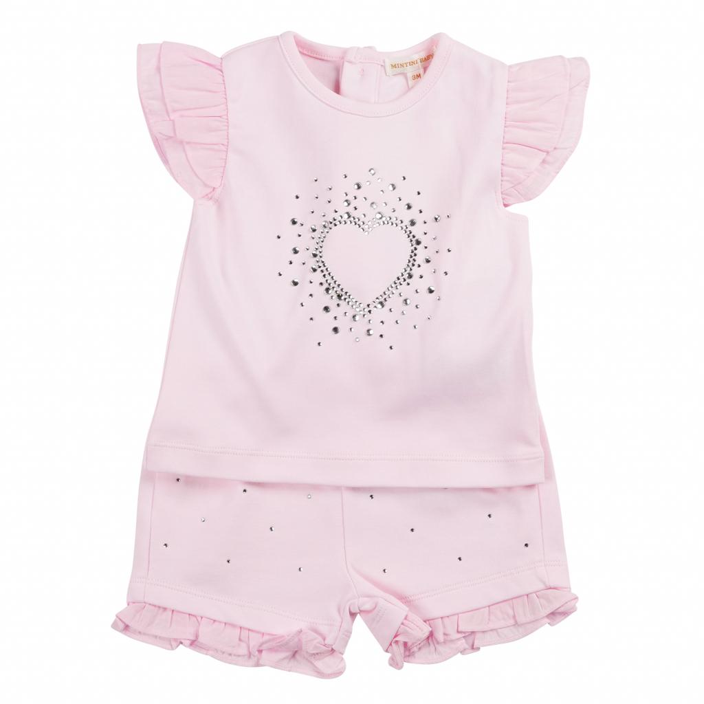 Mintini Sparkle Heart Top and Shorts Set