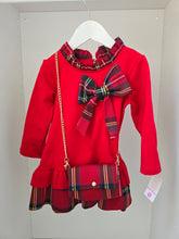 Load image into Gallery viewer, Tartan Bow Dress With Bag
