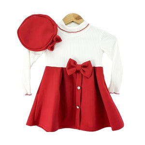 Red Dress & Beret Set