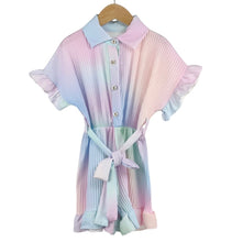 Load image into Gallery viewer, Lilac Three Tone Pleat Ruffle Playsuit
